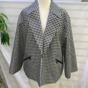 NWT Sejour Gingham Open Front Jacket